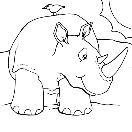 Rhino colouring my free colouring pages