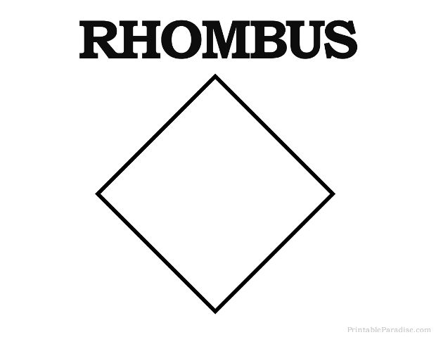 Printable rhombus shape