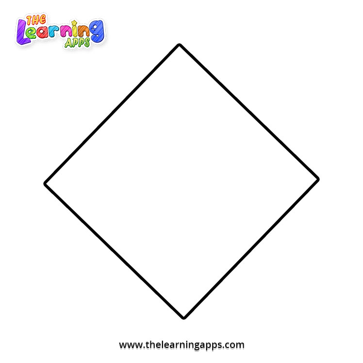 Download free printable rhombus coloring worksheet for kids