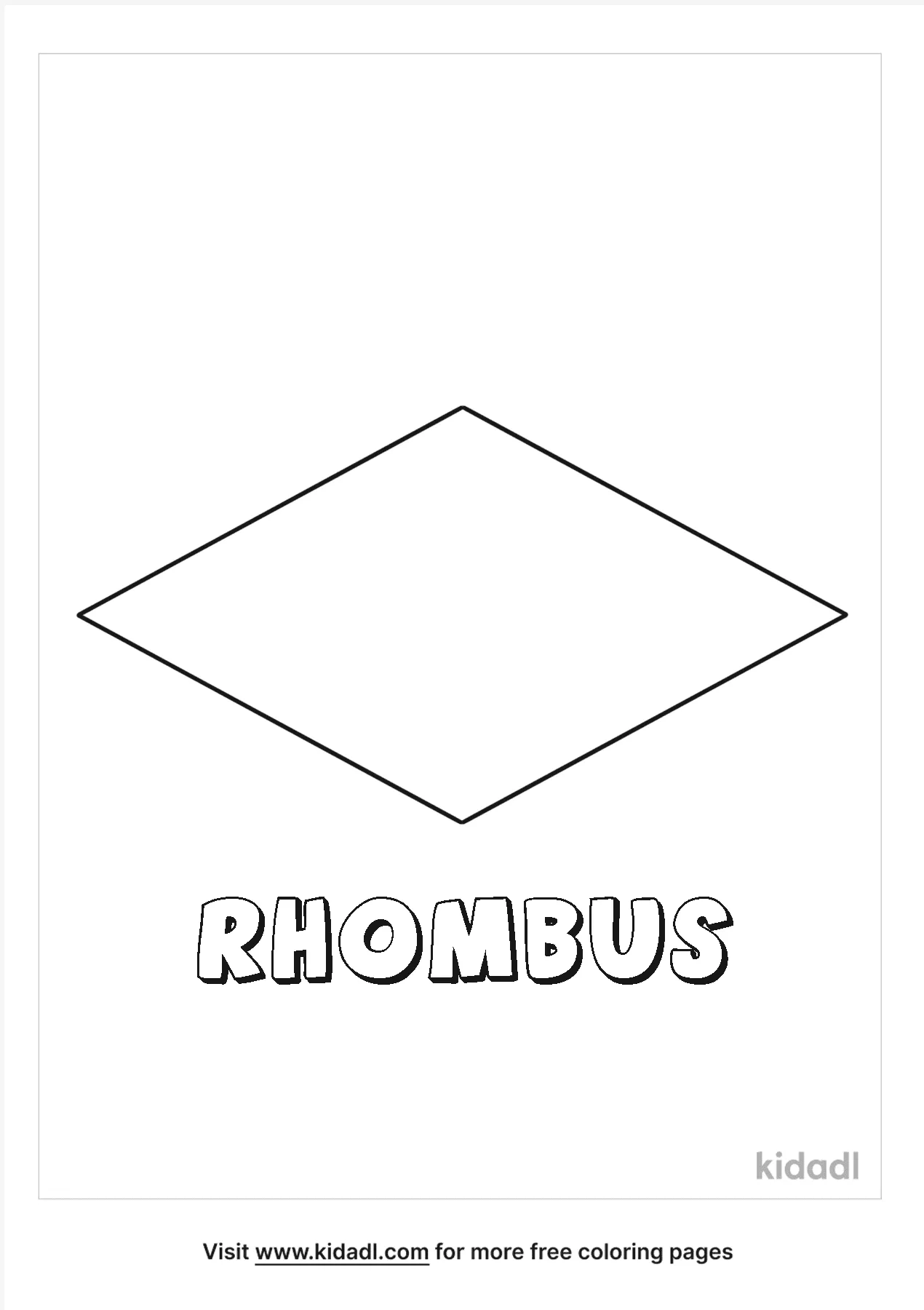 Free rhombus coloring page coloring page printables