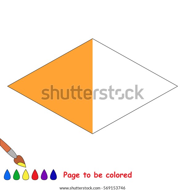 Rhombus coloring book educate preschool kids stock vector royalty free