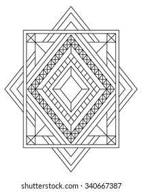 Adult coloring pages geometric images stock photos d objects vectors