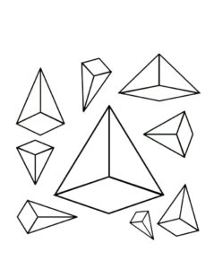 Shape of a simple rhombus coloring page