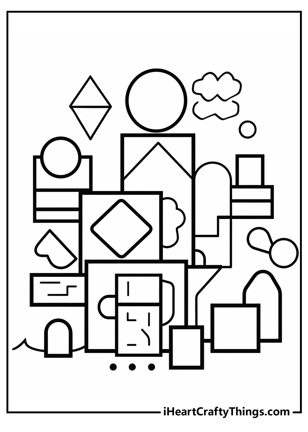 Geometric coloring pages free printables