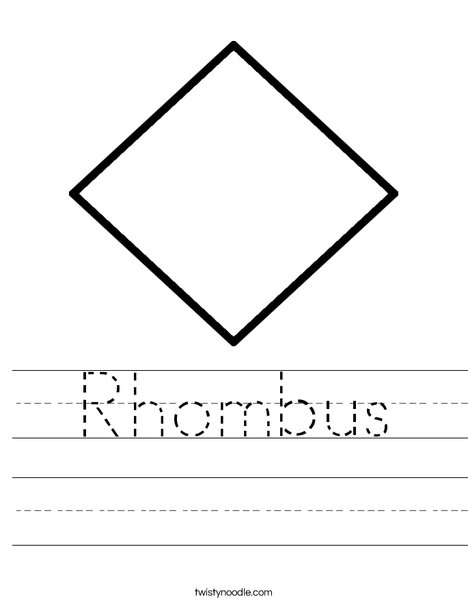 Rhombus worksheet