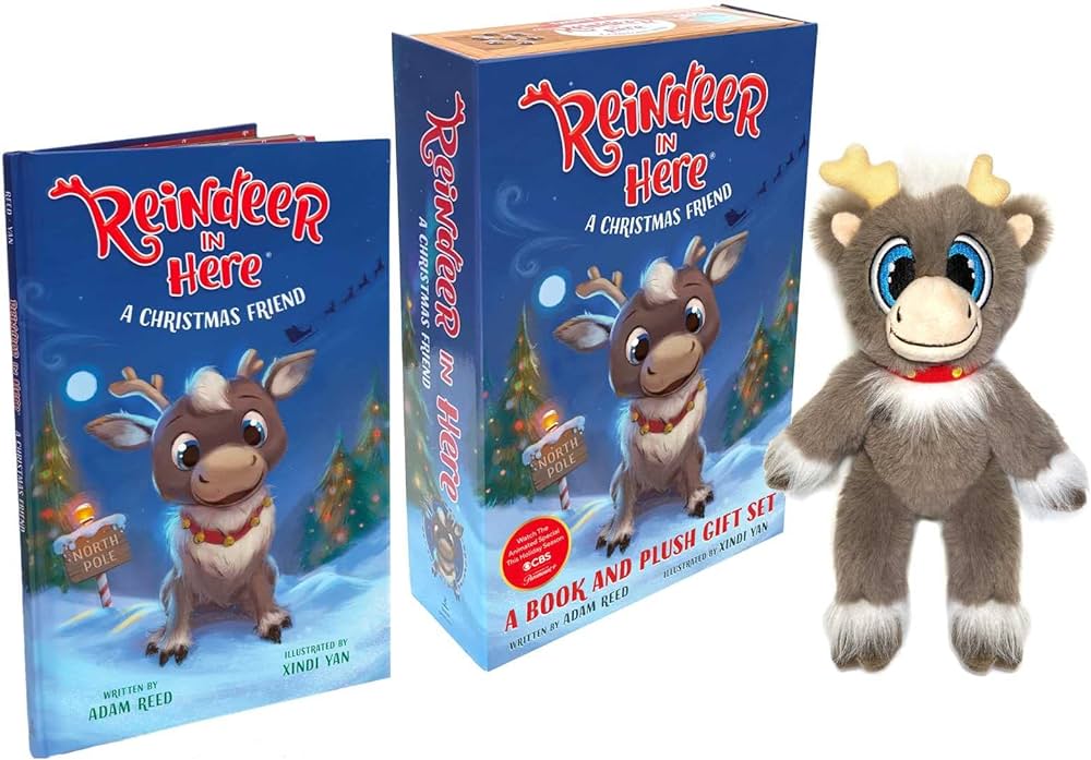 Reindeer in here book plush a christmas friend â a simply magical tradition reed adam yan xindi books