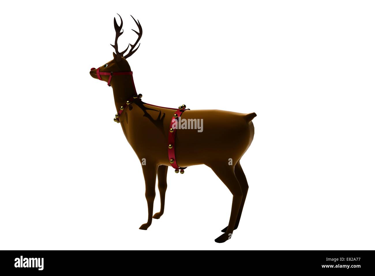 Santas reindeer cut out stock images pictures