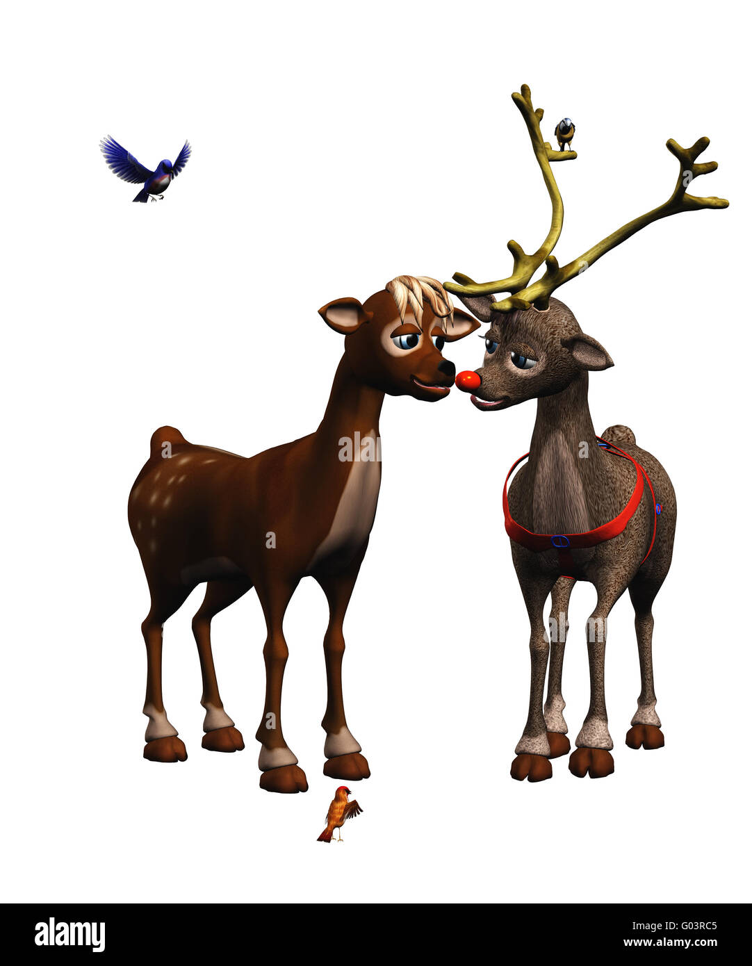 Rudolph red nose cut out stock images pictures