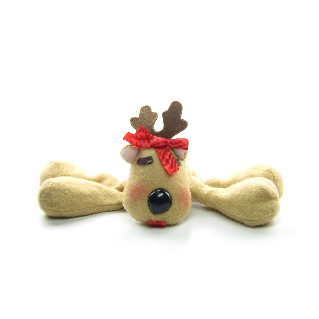 Vintage toys reindeer brown eyed rose