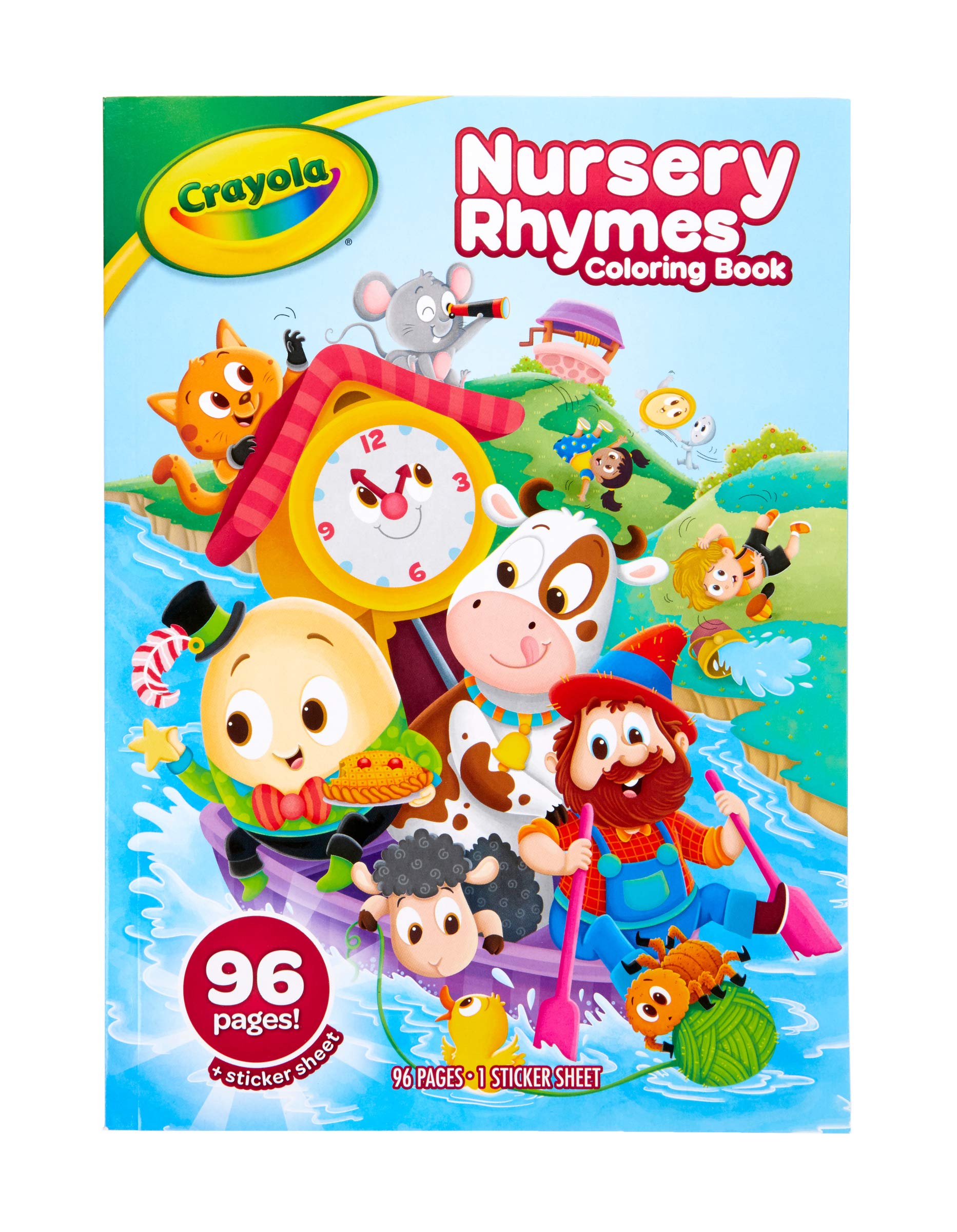 Crayola nursery rhymes coloring book with stickers coloring pages gift for kids ages toys games