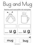 Rhyming words coloring pages