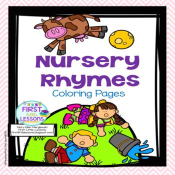 Nursery rhymes coloring pages by first little lessons tpt