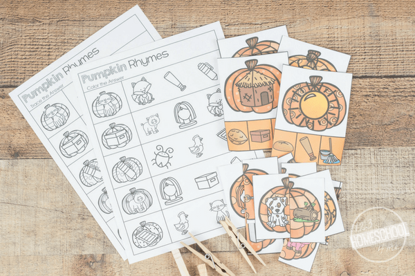 Ð free rhyming pumpkin worksheets printable puzzles clip cards activities for kindergarten