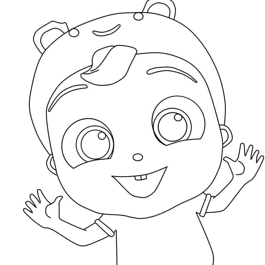 Little angel nursery rhymes coloring page