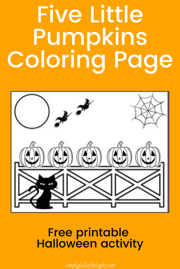 Little pumpkins coloring page activity