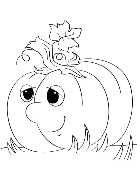 Free easy to print pumpkin coloring pages