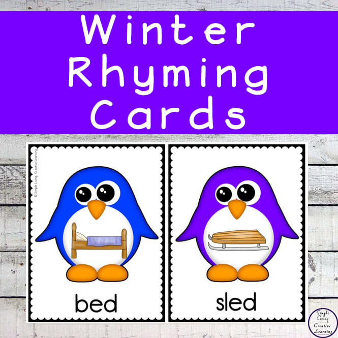 Winter rhyming cards