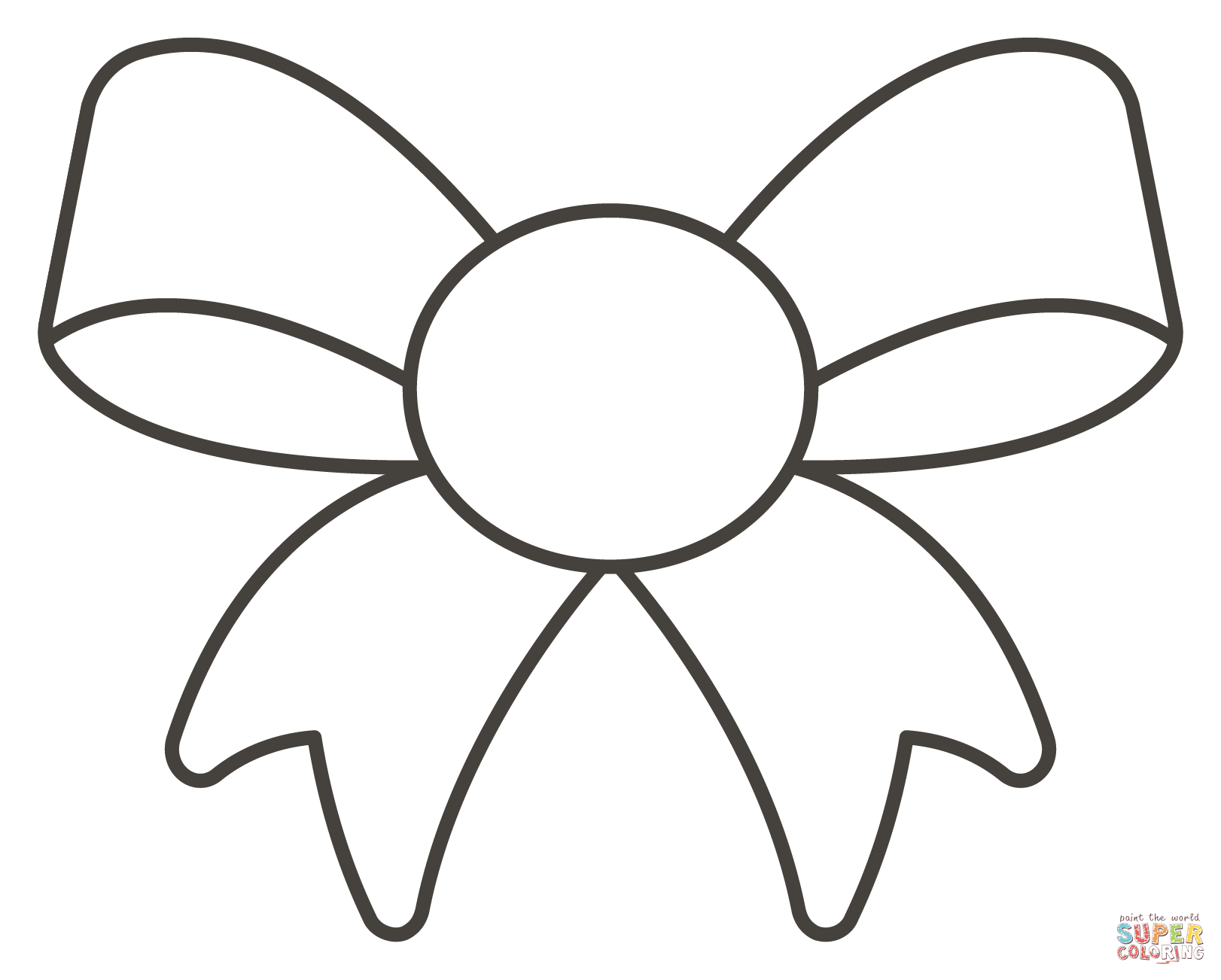 Ribbon coloring page free printable coloring pages
