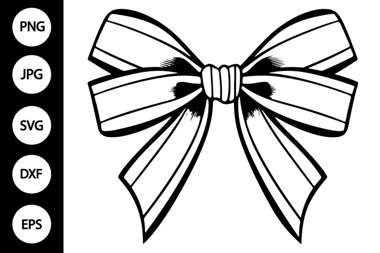 Outline ribbon bow svg coloring page
