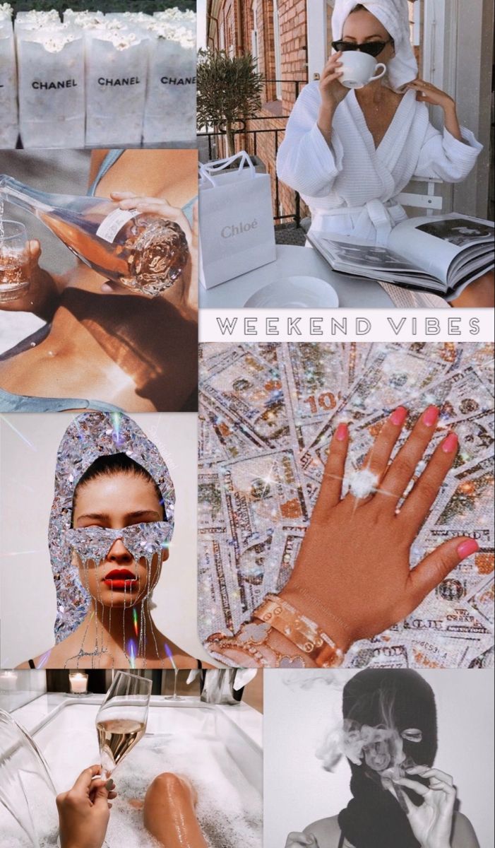 Weekend vibes rich aesthetic collagewallpaper iphone wallpaper tumblr aesthetic aesthetic collage rich girl aesthetic