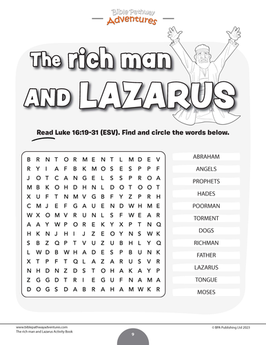 Bible parable the rich man and lazarus teaching resources