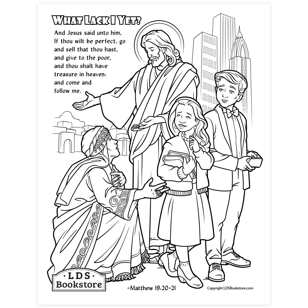 The rich young ruler coloring page