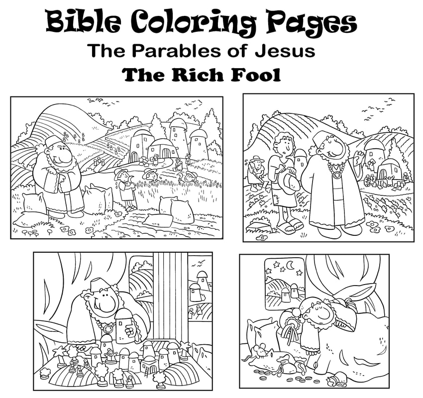 Coloring pages the parable of the rich fool