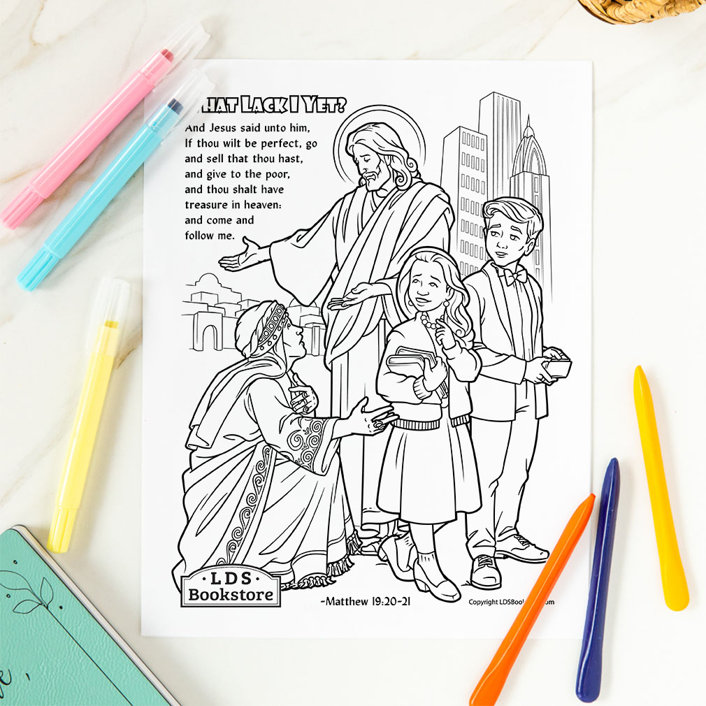 The rich young ruler coloring page