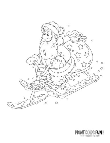 Cute santa claus coloring pages for craft learning fun plus twas the night before christmas at