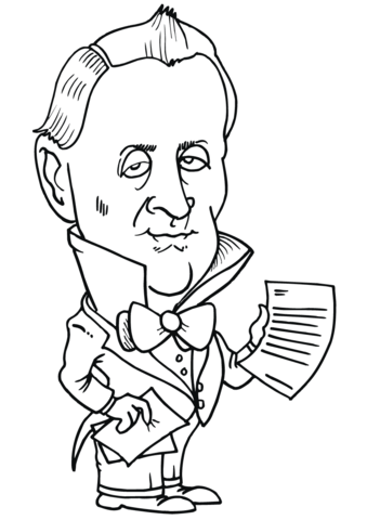 James buchanan caricature coloring page free printable coloring pages