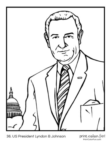 Us presidents coloring pages printables of the first american leaders