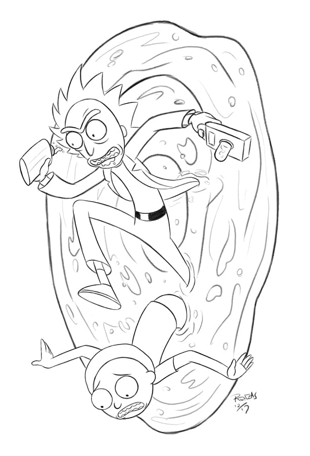 Rick and morty coloring pages printable for free download