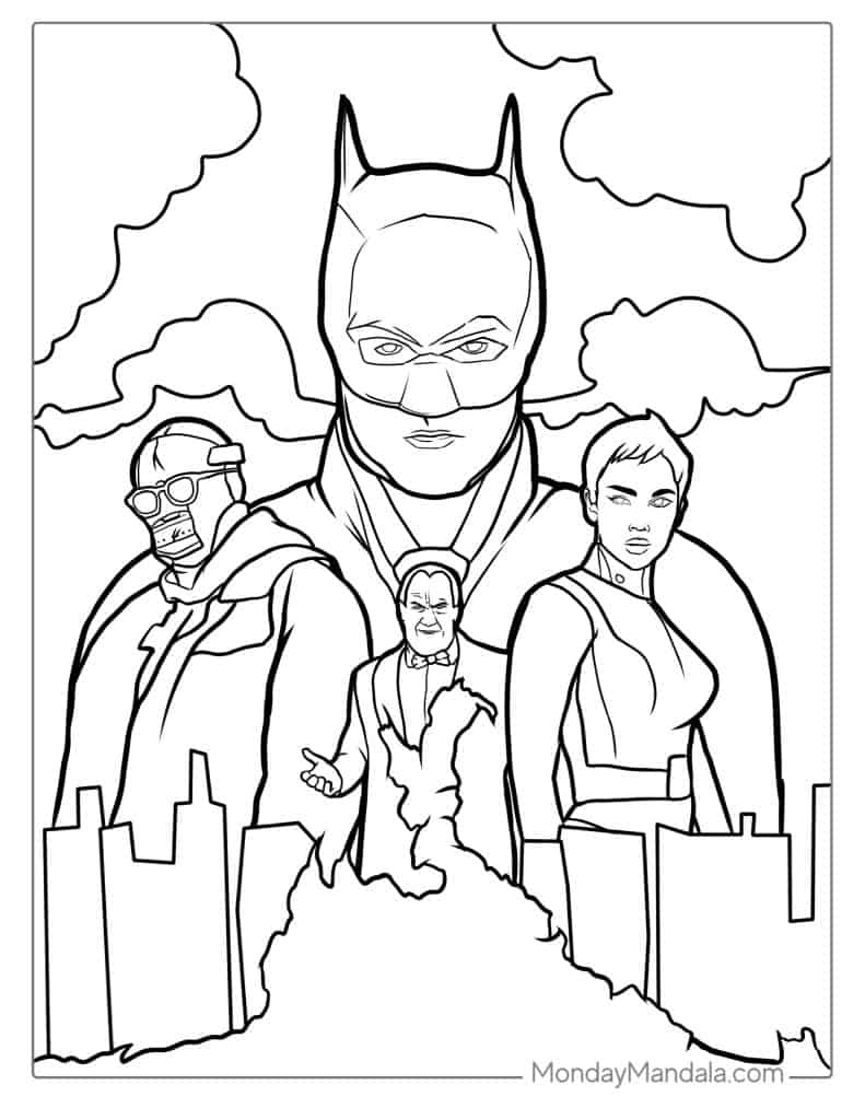 Batman coloring pages free pdf printables