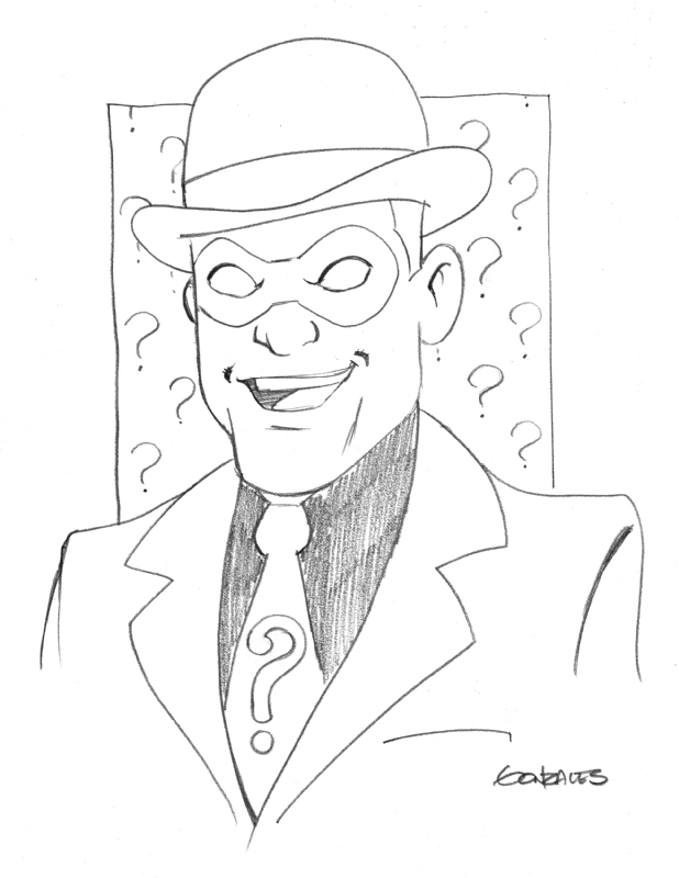 The riddler by gene gonzales in john popas batman the animated series by gene gonzales ic art gallery room