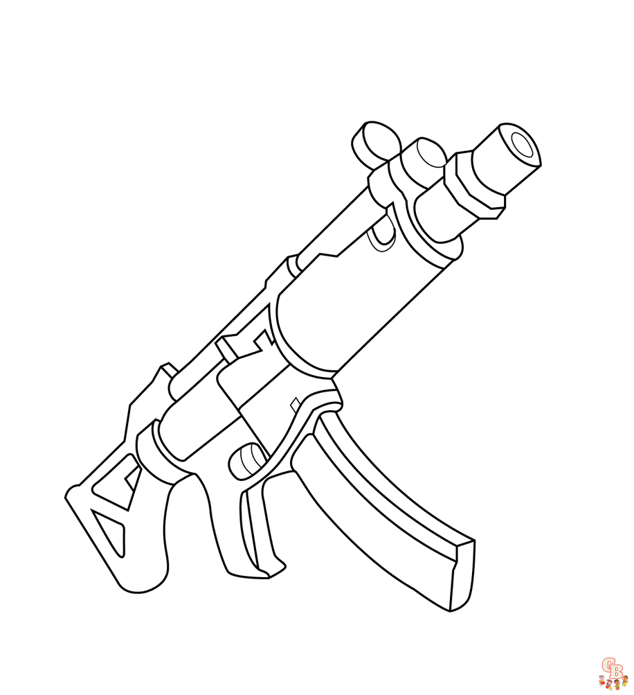 Printable guns coloring pages free for kids and adults