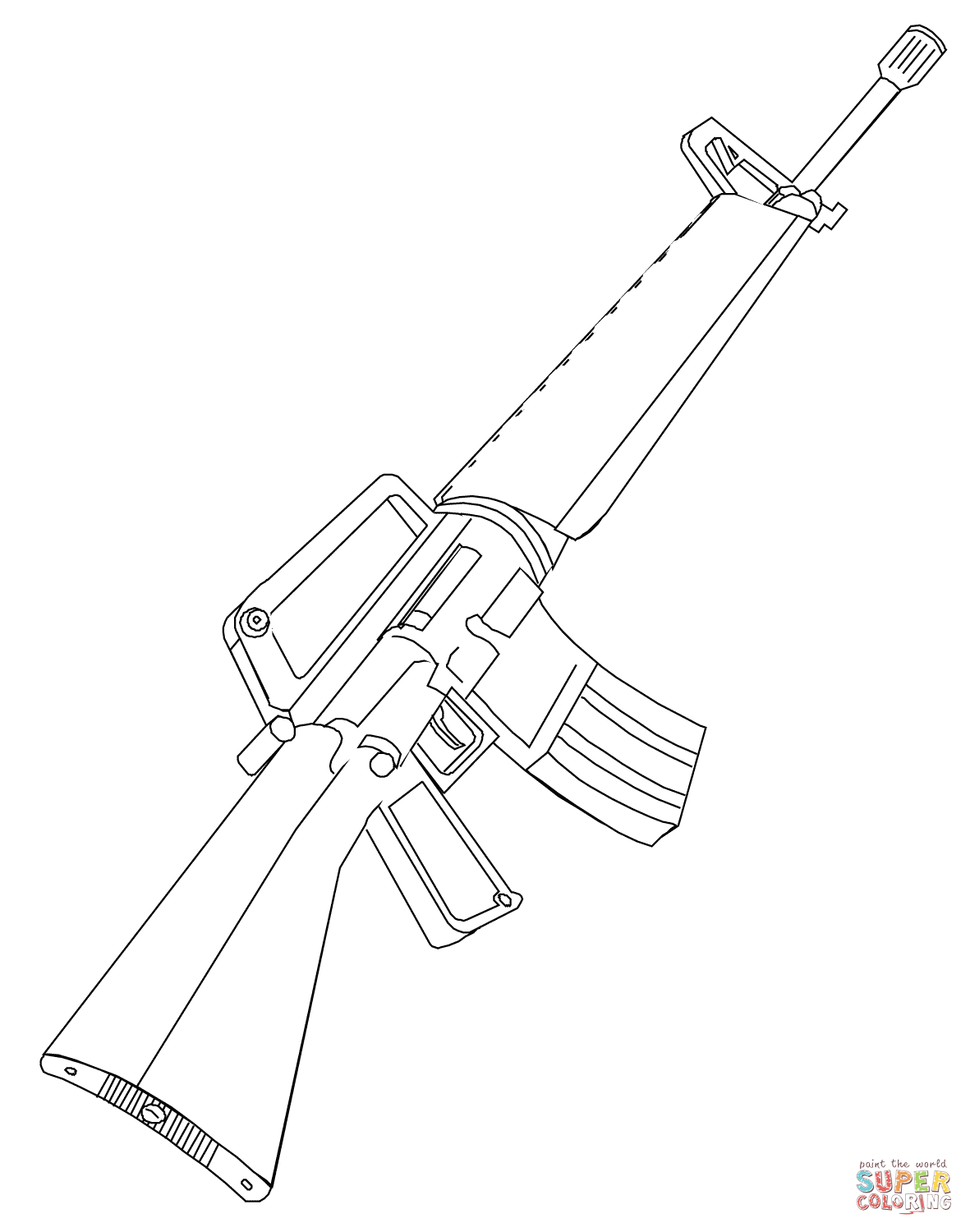 M rifle coloring page free printable coloring pages