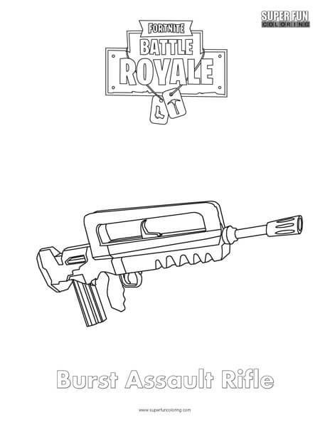 Burst assault rifle coloring page rfortnitebr