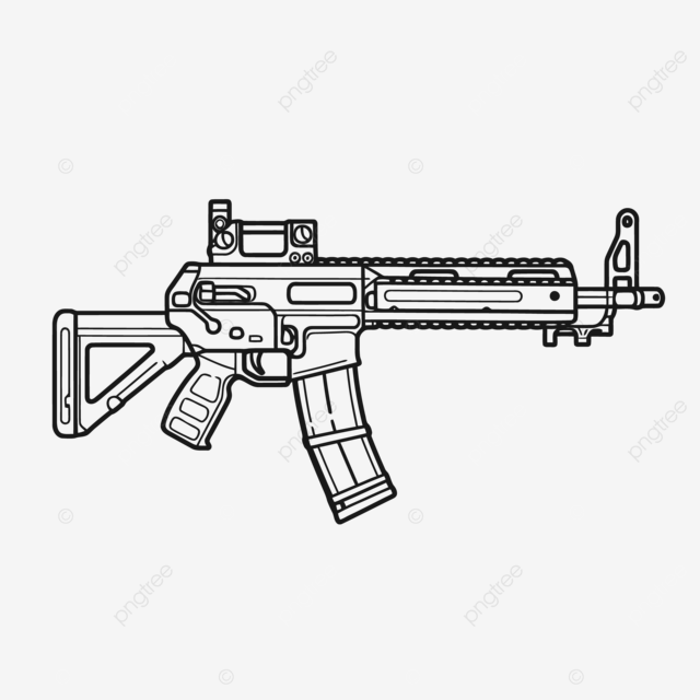 Ak rifle coloring pages outline sketch drawing vector wing drawing ring drawing color drawing png and vector with transparent background for free download