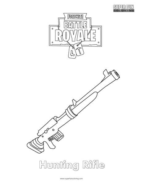 Hunting rifle fortnite coloring page