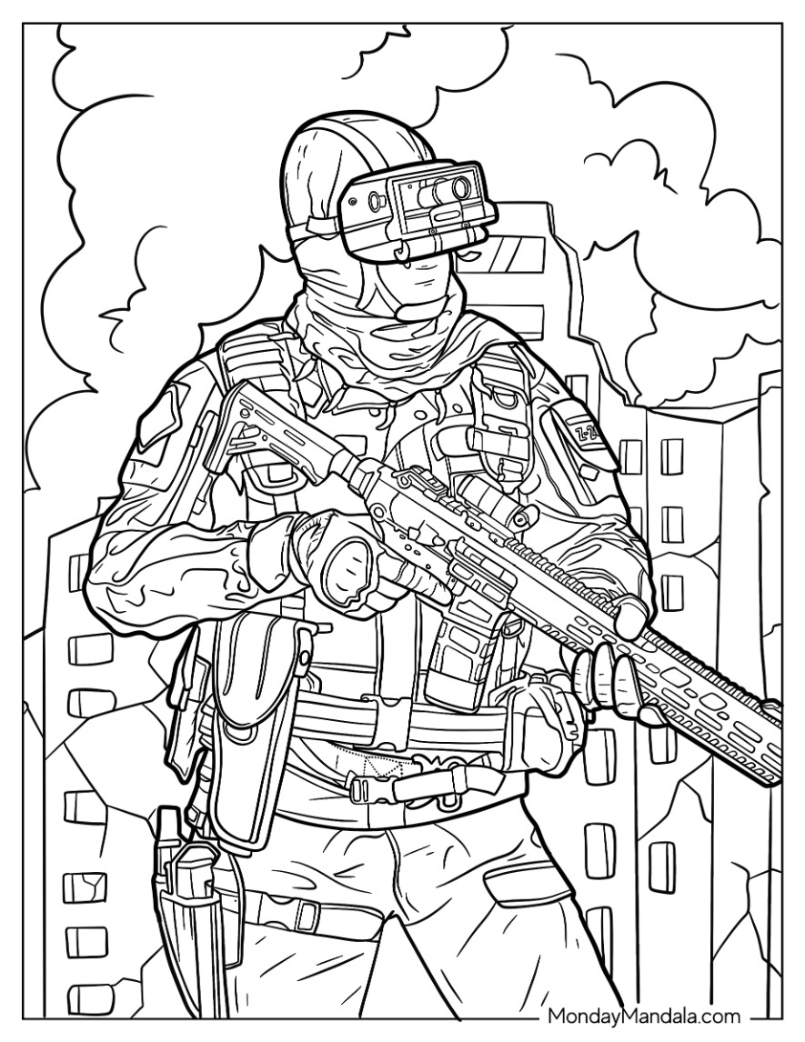 Call of duty coloring pages free pdf printables