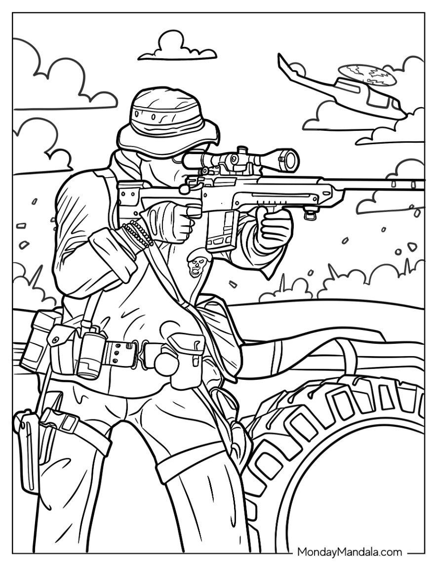 Call of duty coloring pages free pdf printables