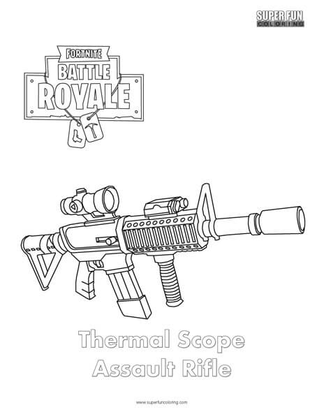 Thermal scope assault rifle fortnite coloring page