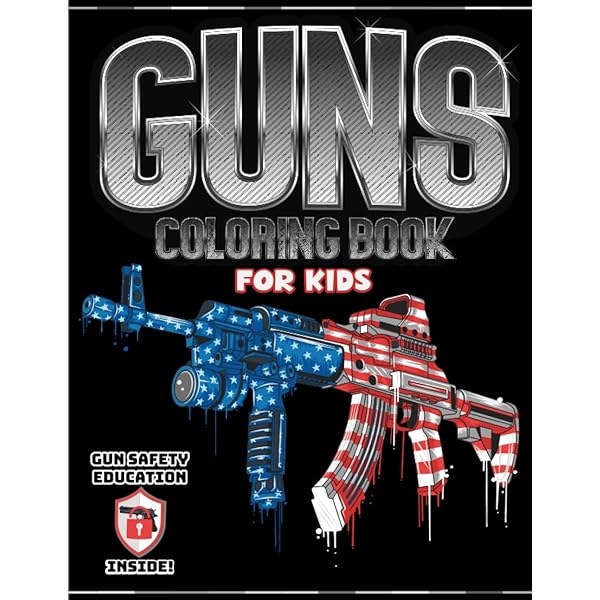 Gun coloring book adult coloring book for grown