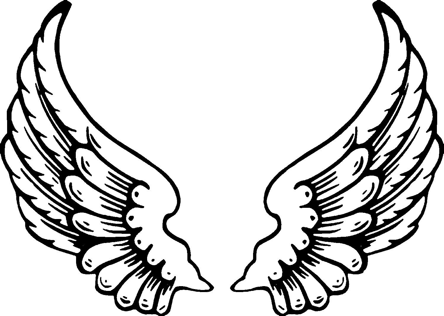 Free printable angel coloring pages for kids angel wings clip art angel wings tattoo wings drawing