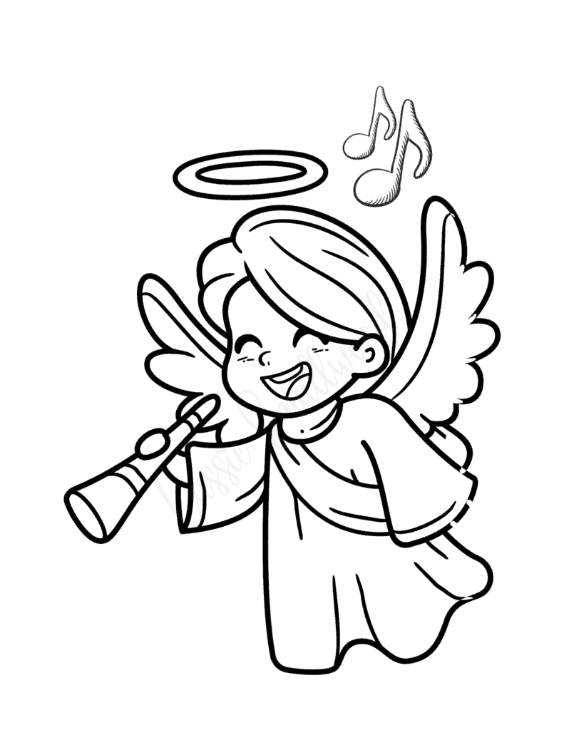 Unbelievably cute angel coloring pages