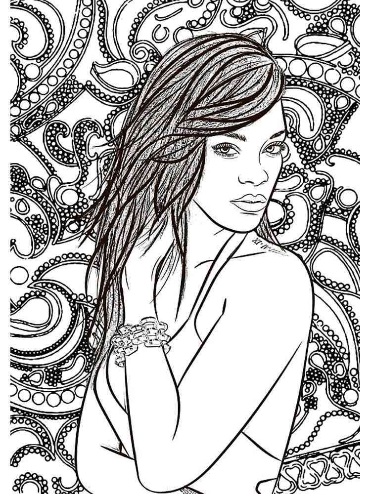 Rihanna coloring pages