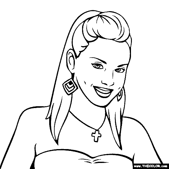 Famous people colouring sheet