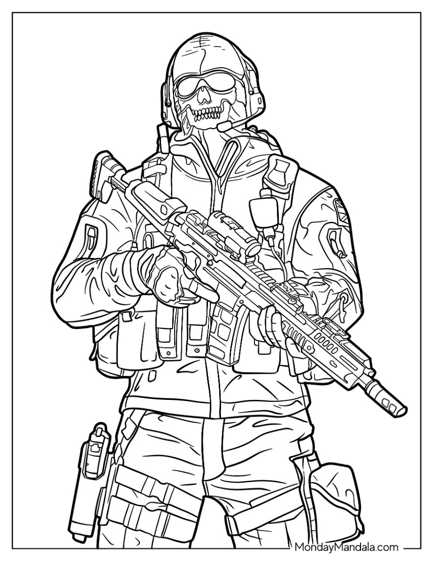 Call of duty coloring pages free pdf printables