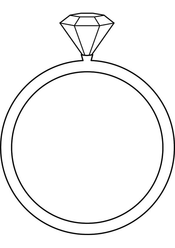 Diamond ring coloring page