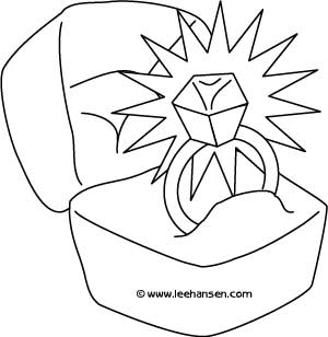 Printable wedding coloring pages and activity sheets